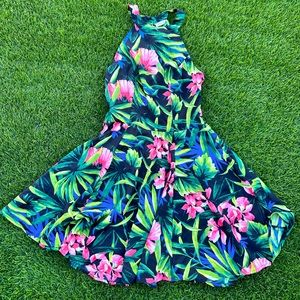 Hollister Tropical Print A Line Dress